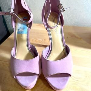 Lilac vegan suede Jessica Simpson heels. Worn once.